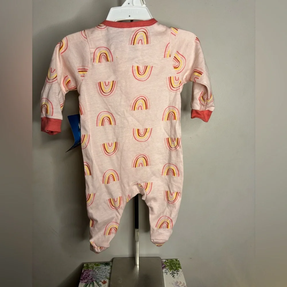 Gerber Sleep and Play Pink Rainbow Size Newborn 0-3 Months NWT